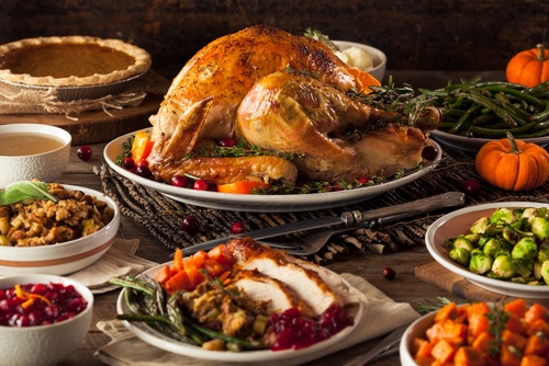 Tips for a Sober Thanksgiving - thanksgiving turkey feast